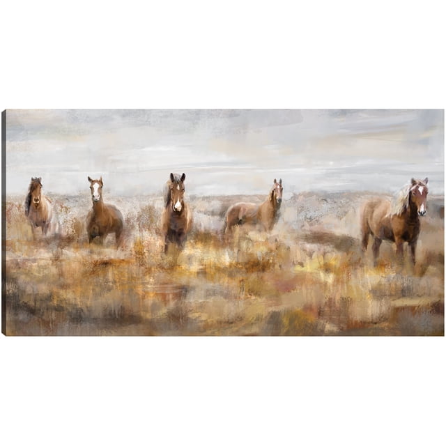 Cuadro Decorativo - manada matutina Jr Impresión en canvas, estrechado
