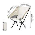 thumbnail image 2 of Folding Camping Chair Portable Outdoor Lawn Seat with Carry Storage Bag, Lightweight Foldable Chair for Picnic Hiking Beach Fishing Travel Backyard Patio Outdoor Relaxing, 2 of 7