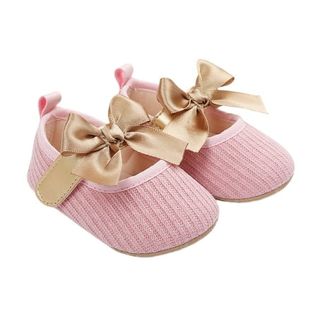 

Baby Girls Bowknot Princess Shoes Infant Hollow Out Prewalkers Shoes Soft First Walkers