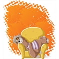 thumbnail image 3 of Sloth Duvet Cover Set, Lazy Female Cartoon Sloth on Sofa Napping on Couch Dreaming Mascot Speech Bubble, Decorative 3 Piece Bedding Set with 2 Pillow Shams, Queen Size, Orange Yellow, by Ambesonne, 3 of 3