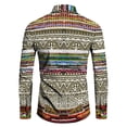 thumbnail image 3 of Playeras Camisa de manga larga con solapa y hebilla de bolsillo con impresión digital 3D para hombre (Yellow, L), 3 of 5