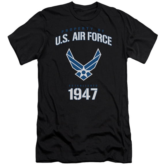 Air Force Property Of S/S Adult 30/1 T-Shirt Black