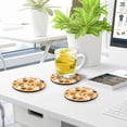 thumbnail image 7 of GZHJMY Ghost Round Coaster, 4 Pcs Heat Resistant Absorbent Drink Coaster for Kitchen Bar Cafe Decor, 7 of 7