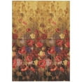 thumbnail image 2 of HomeRoots 597058 5 x 8 ft. Gold Red & Brown Floral Washable Indoor & Outdoor Rectangle Area Rug, 2 of 5