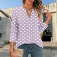 thumbnail image 2 of Posijego 3/4 Sleeve Tops for Women Business Casual V Neck Blouse Summer Loose Tunic Shirts for Women, 2 of 6