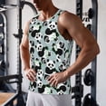 thumbnail image 5 of Rateoe Panda And Eucalyptus Pattern Sleeveless Gym Shirt Muscle Tee Breathable Workout Shirt Slim-Fit Tank Quick Dry Fit Muscle Tank Top Bodybuilding Sleeveless T Shirt-Large, 5 of 7