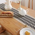 thumbnail image 3 of Jinsinto 30 x 200cm Beige Burlap with Black Tassel Modern Rectangular Table Decoration for Garden Table Birthday Club Party Kitchen, 3 of 4