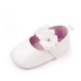 thumbnail image 2 of Girls Baby Summer Sneakers Cute Flower Design Walking Sandals Flat Bottom Princess Shoes Summer Beach Shoes White 0 Months-3 Months, 2 of 3