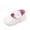 White, variant on Blooming Flower Baby Girl Sandals Flat Sole Summer Shoes Non-Slip Traction 0-12 Months Adjustable Hook & Loop Breathable Park Play Footwear