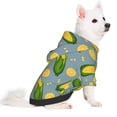 thumbnail image 2 of Fotbe Corn On The Leaves Print Small Dog Sweater Hoodies Pet Grey Hooded Soft Fleece Sweatshirts with Pocket Fall Winter Puppy Cat Sweaters Warm Clothes-Small, 2 of 7