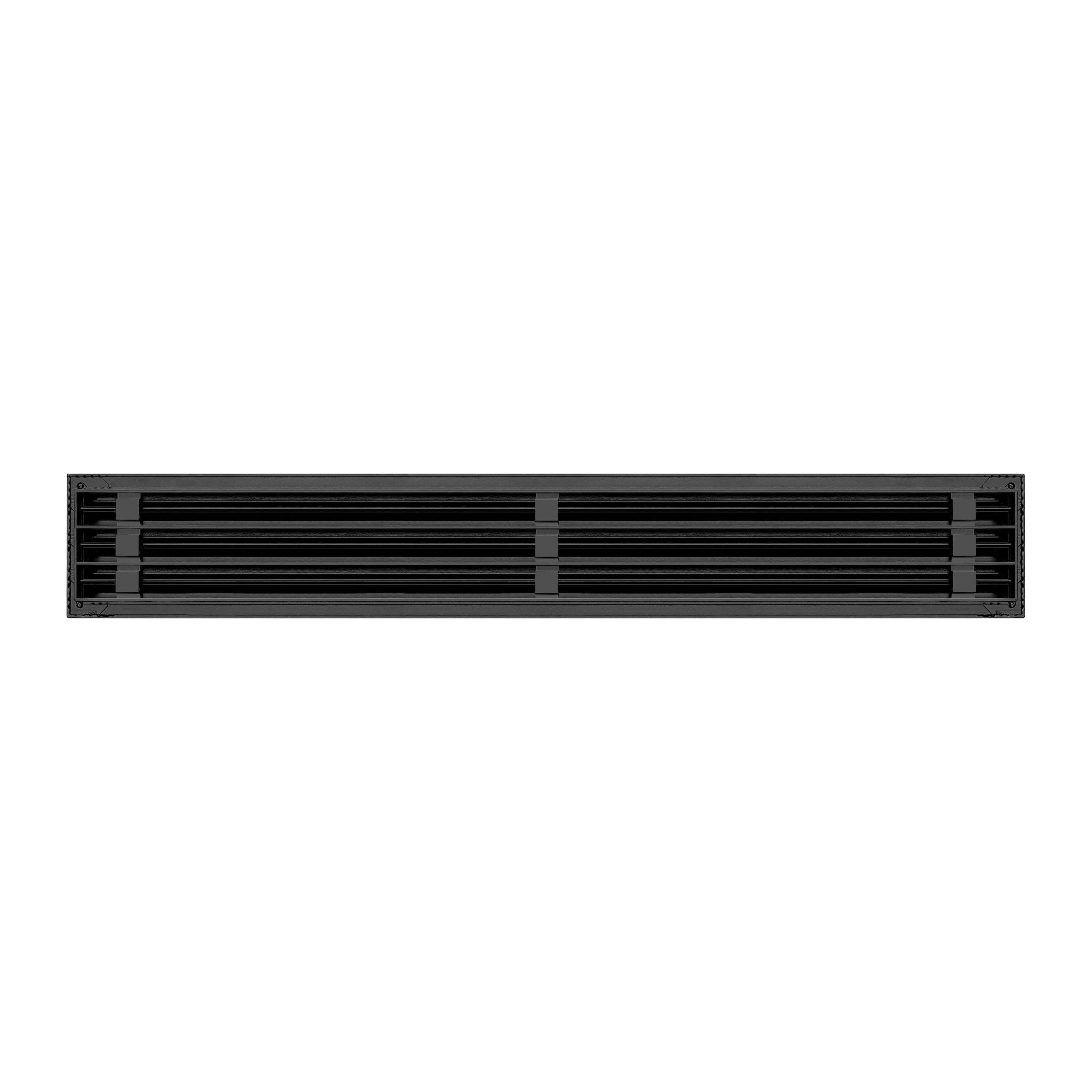BUILDMART - 36 Linear Slot Diffuser - 3 Slot - Triple Slot - Black Decorative Aluminum Air Vent - Heating and Cooling Modern AC Vent Cover for Ceiling, Walls Floors - Texas Buildmart
