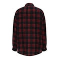 thumbnail image 6 of Sakmal Red Women's Tops Button Down Trendy Shirts Plaid Collared Long Sleeve Shirts for Women, 6 of 7