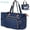 Blue, variant on Lekebaby Diaper Bag Tote, Travel Diaper Bags with Changing Pad & 16 Pockets, Quilted Baby Bag for Mom & Dad, Deep Gray
