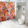 thumbnail image 7 of PRATYUS Peach Shower Curtains for Bathroom Decor - Pink Bathroom Shower Curtain Fabric Orange Bathroom Decor Curtains with Hooks - Colorful Shower Curtain Waterproof Curtains Floral 36x72, 7 of 7