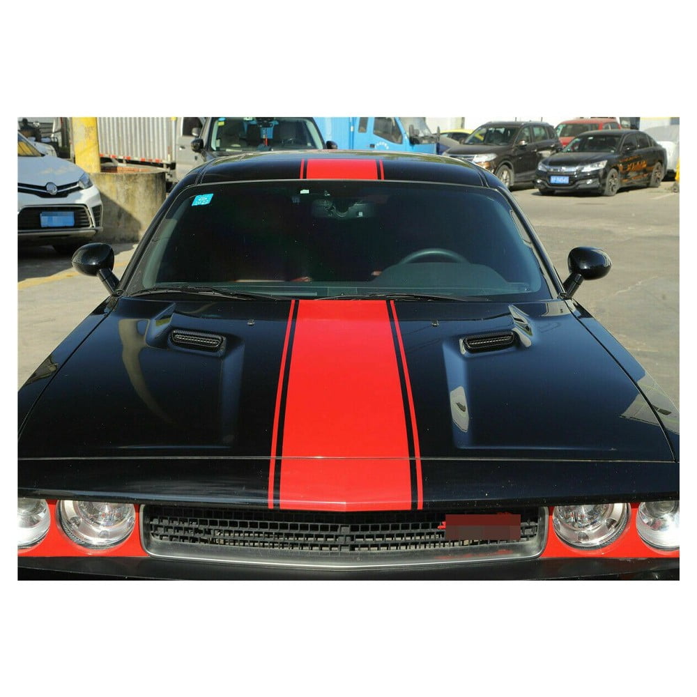 Zynkor Carbon Fiber Hood Scoop Air Vent Cover Trim Frame for Dodge for Challenger 2009-2014 Front Left Right Brushed 2 Pieces/Set-Pakcage FDC2CFHSAVCTF