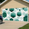thumbnail image 5 of Turquoise Marble Garage Door Cover Banner 7 x 8 FT, Gold White Geometric Hexagon Modern Garage Door Curtains Backdrop with Grommets for Indoor Outdoor Wall Party Porch Yard Decorations Background, 5 of 9