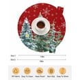 thumbnail image 6 of 15 Inch Round Placemats Set of 6, Red Christmas Tree Non Slip Heat Insulation PP Table Mats, Xmas Trees Snowflake Winter Washable Place Mats for Kitchen Dining Party Table Decor, 6 of 7