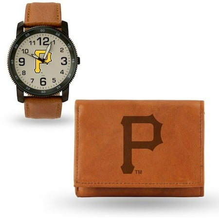 Pittsburgh Steelers Watch - Pittsburgh Pirates Watch & Wallet Gift Set - No Size