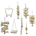 thumbnail image 2 of Juguetes y accesorios para pájaros Juego de 8 hamacas de madera para masticar juguetes para loros, loros, canarios, loros, guacamayos Zhivalor LN-0558, 2 of 4