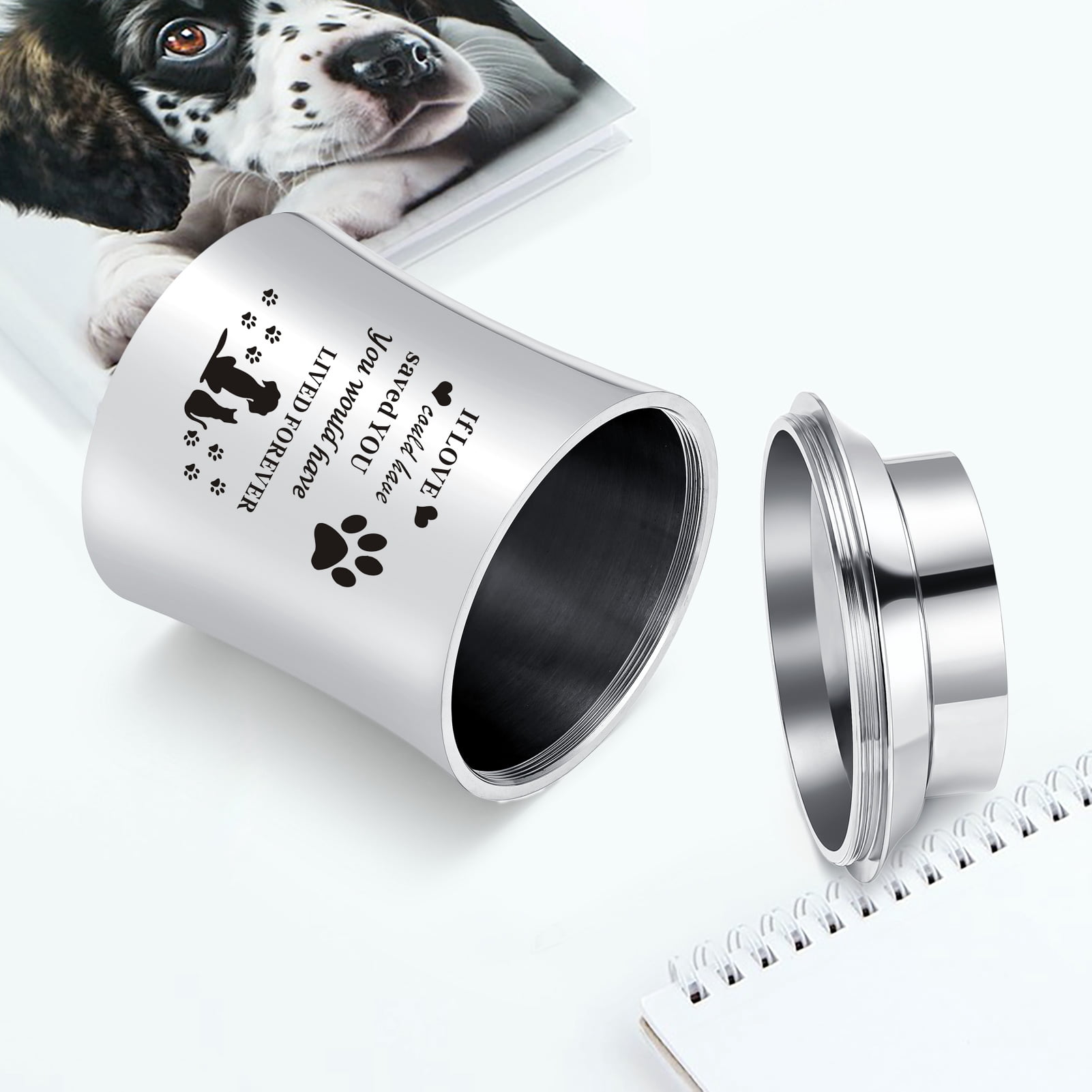 3.93 Inches Small Urn for Human / Pet Ashes Small Keepsake Urn Heart /Tree Of Life / Paw Angel Wings Pattern Memorial Ashes Container Stainless Steel Mini Cremation Urn