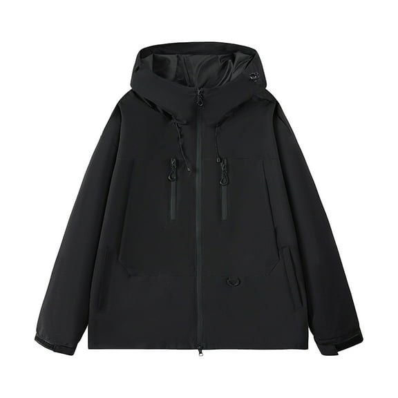 Generic Unisex Men's Waterproof Rain Jacket Casual Lightweight Outdoor Windbreaker Stylish Versatile Comfortable Hiking Coats
