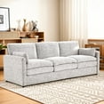 thumbnail image 3 of YODOLLA 89" Sofa Couch for Living Room 3 Seats Chenille Futon Sofa with 2 Removable Pillows, Gray, 3 of 11