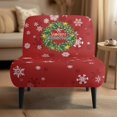 thumbnail image 2 of HELLHERO Christmas Slipper Chair Covers, Anti-Wrinkle Non Slip Armless Accent Chair Cover for Living Room Hotel, 2 of 8