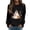 Black, variant on HAIJIE Women Crew‑Neck Pullover Top, Long‑Sleeve Halloween Graphic Print Sweatshirt, Casual Wear For Halloween Christmas Fall Winter Holiday Assemblies (Black,L)