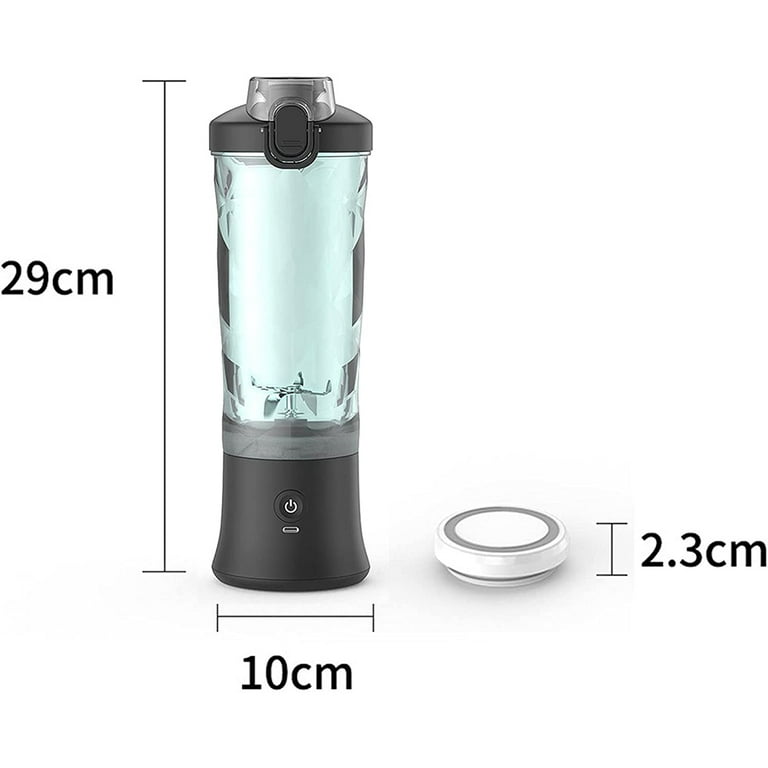 V-Shock. Healthy Life! Mini Cordless Portable Personal Blender for Shakes  and Smoothies, USB Rechargeable, 16 oz. Jar with Leakproof Travel Lid, 6