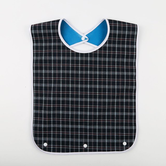 Bavoir Imperméable Anti-Fuite Adulte Résistant aux Taches Imprimé Serviette de Bave pour Personnes Âgées