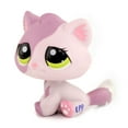 thumbnail image 3 of Mini lps shop Purple Tabby Bon Bon Cat #1660 Sitting Kitty Green Eyes Toy Kids Gift Collectable, 3 of 7