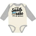 thumbnail image 3 of Inktastic Let Me Smash Cake Its My Birthday Boys Long Sleeve Baby Bodysuit, 3 of 5