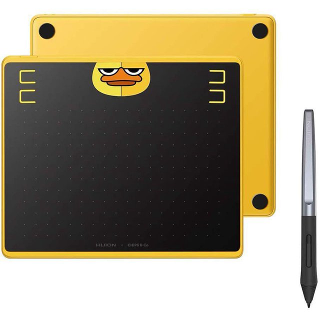 Tableta grafica Huion HS64 Amarilla