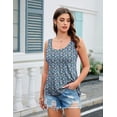 thumbnail image 3 of Zeagoo Women's Sleeveless Pleated Tank Top Square Neck Tunic Casual Summer Fashion Blouse Daily Wear, 3 of 7