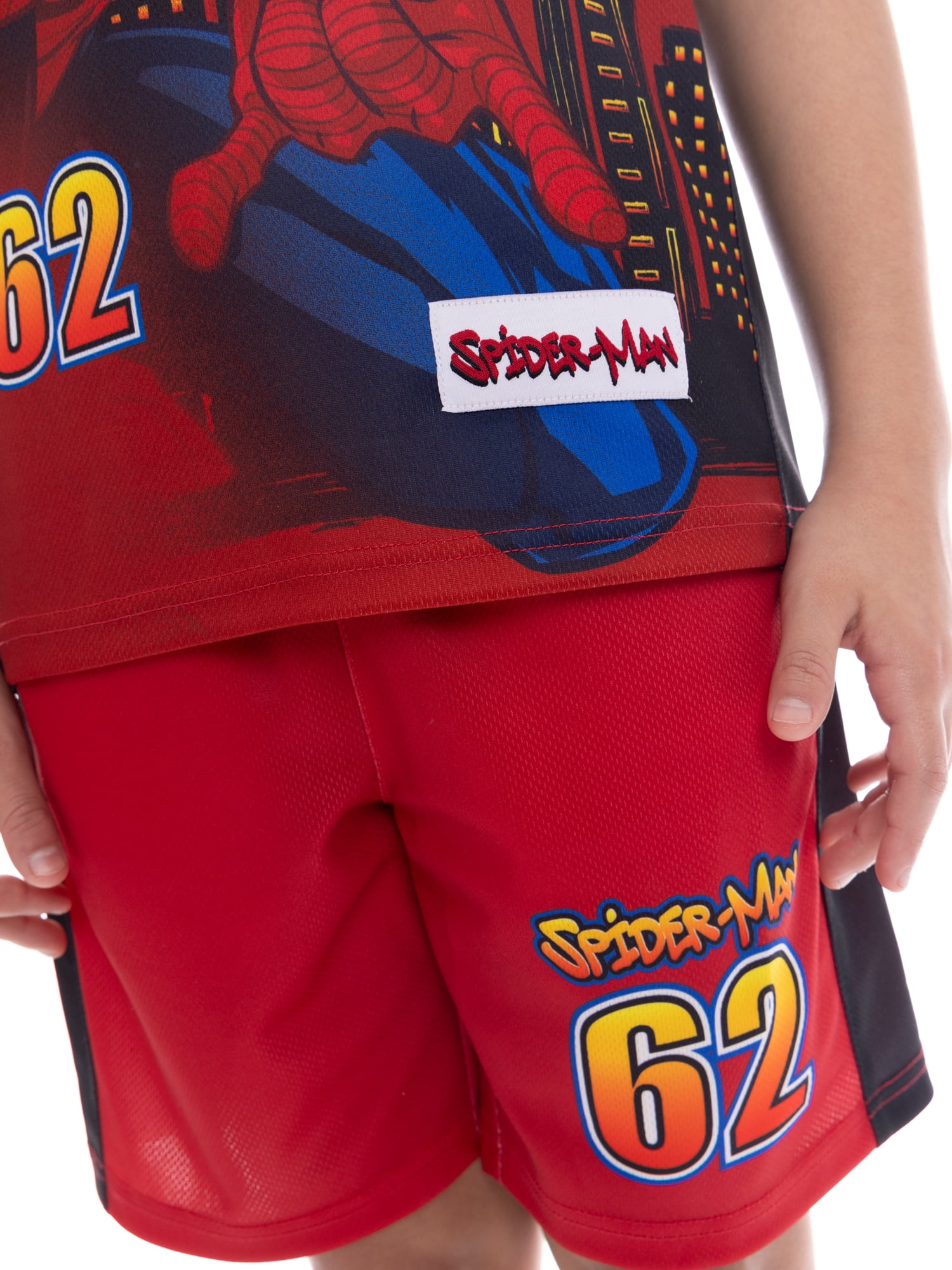 Spider-Man Boys Character Graphic Basketball Jersey and Shorts Set, 2-Piece, Sizes 4-12