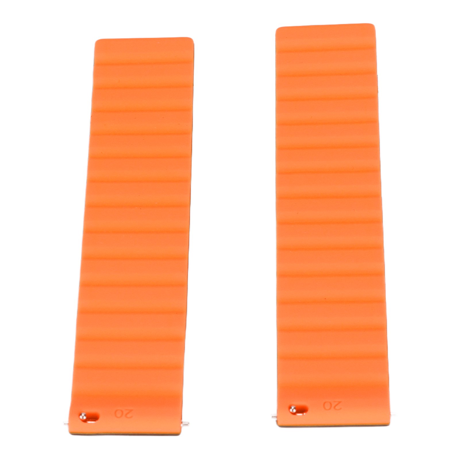 BIMZUC 20mm Universal Silicone Magnetic Watch Strap Adjustable Watch Band for Amazfit Bip Black Orange
