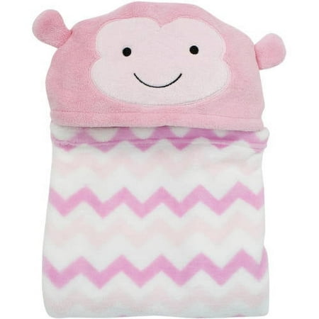 Lambs & Ivy Bedtime Originals Hooded Coral Fleece Blanket (Choose Your Character)