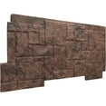 thumbnail image 3 of Ekena Millwork 49"W x 24.50"H x 1.25"D Castle Rock Stacked Stone, StoneWall Faux Stone Siding Panel, Canyon Brown, 3 of 11