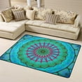 thumbnail image 1 of DouZhe Geometric Spiral Mandela Pattern Area Rugs Non-Slip Machine Washable Floor Mat, Abstract Style Carpet Doormat, 63x48 inches, 1 of 6