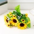 thumbnail image 4 of Ounissouiy Ramos artificiales Fiesta Simulación Flores Seda Decorativas Plantas al aire libre Decoraciones Centros de Arreglos Hogar 24 cabezas Type3 NO3 Ounissouiy HA065879-01, 4 of 6