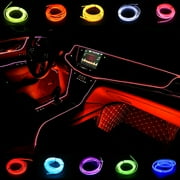 ABALDI El Wire Neon Light DIY Decoration Glowing Rope Lights with USB Inverter for Inddor Outdoor Parties Christmas Cosplay Costume(5m/16ft, Red)