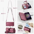 thumbnail image 3 of Compatible with Samsung Galaxy S25 Plus Wallet Case, 10 Card Slots & 1 Zipper Coin Pocket & 1 Cash Slot & 1 Cash Pocket & Lanyard & Crossbody Strap & Kickstand & RFID Blocking Phone Case, Winered, 3 of 5