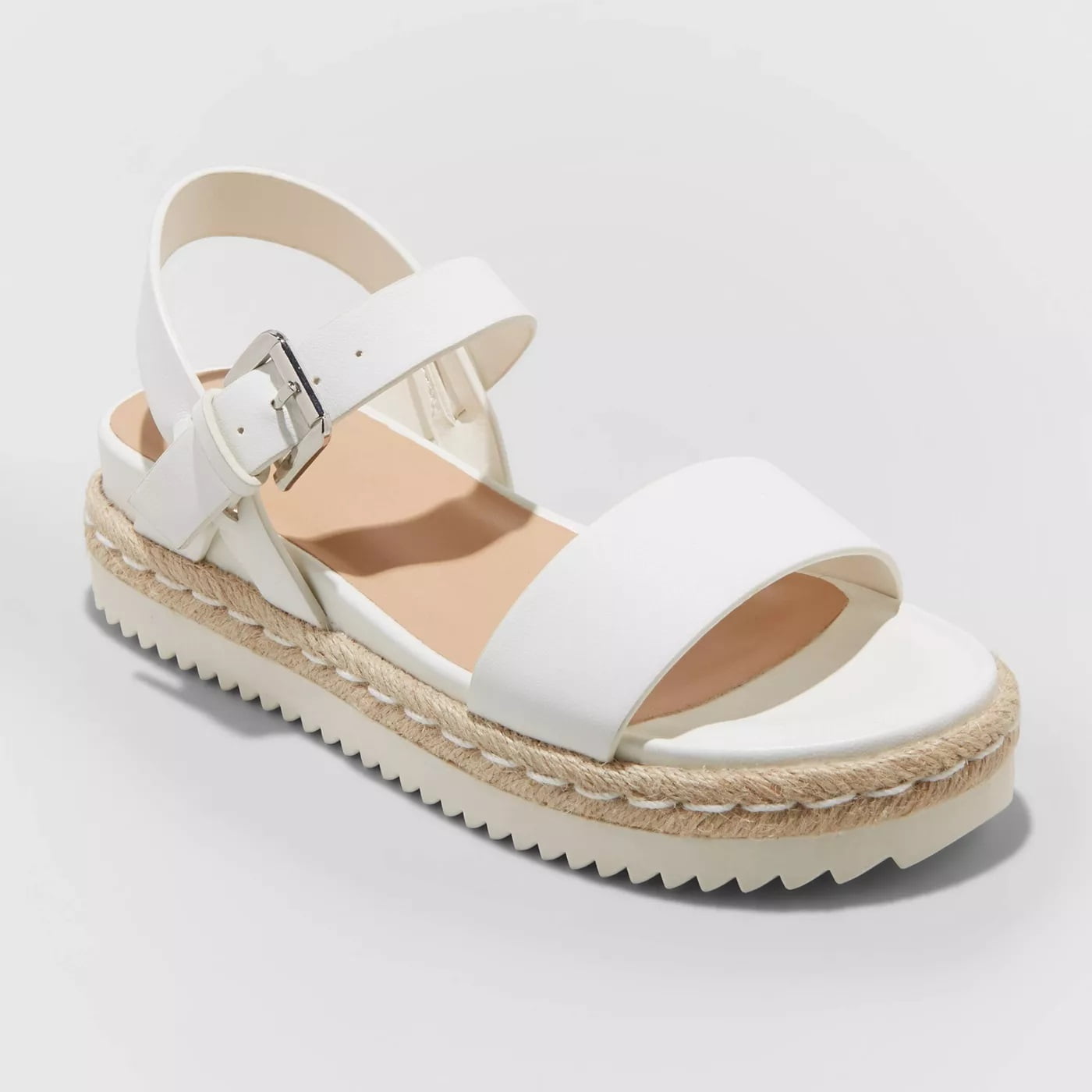 white sandals espadrilles