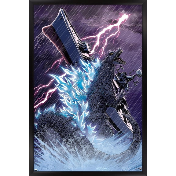 Godzilla: Comic - Lightning Wall Poster, 14.725" x 22.375" Framed