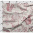 thumbnail image 2 of Soimoi Animals Print, Velvet Fabric, Decor Sewing Fabric by The Yard 54 Inch Wide,Decorative Fabric for Upholstery and Home Accents, Light Pink, 2 of 5