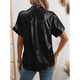 thumbnail image 5 of Tops de Verano para Mujer, de Corta, con Cuello en V, para Hacer Ejercicio, Blusas Bonitas, Elegantes, Informales, A , Camisetas Lisas. Negro S, 5 of 9