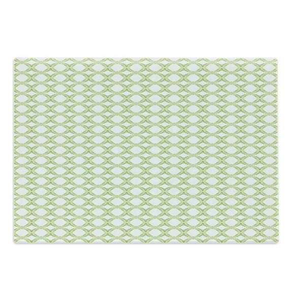 Floral Cutting Board, Interpretations of Undivided Laurel Wreath in Watercolor Style, Decorative Tempered Glass Cutting and Serving Board, in 3 Sizes, by Ambesonne