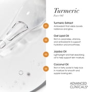 Advanced Clinicals Turmeric Oil Face Serum for Dry Skin. 1.8 fl oz