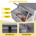 thumbnail image 4 of Aivituvin 40.9" Chicken Coop for 2-3 Chickens with Nesting Box, Weatherproof Roof & Metal Tray, Raised Chicken House for Outdoor, 4 of 10