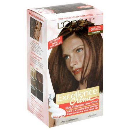 Loreal U-HC-4314 Excellence Creme Pro - Keratine No. 6RB Light Reddish Brown - Warmer - 1 Application - Hair Color